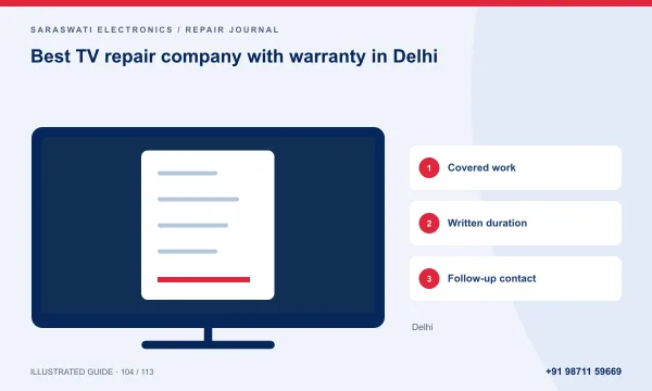 Illustrated guide: best TV repair company with warranty in Delhi