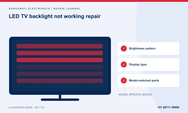 Illustrated guide: LED TV backlight not working repair