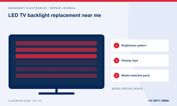 Illustrated guide: LED TV backlight replacement near me