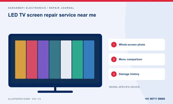 Illustrated guide: LED TV screen repair service near me