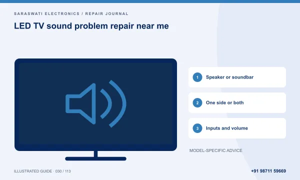 Illustrated guide: LED TV sound problem repair near me