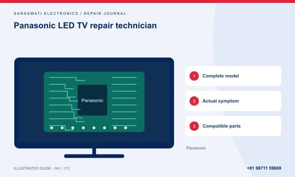 Illustrated guide: Panasonic LED TV repair technician