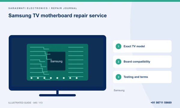 Illustrated guide: Samsung TV motherboard repair service