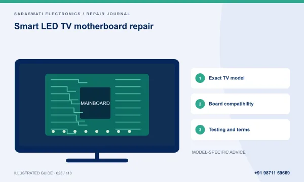 Illustrated guide: Smart LED TV motherboard repair