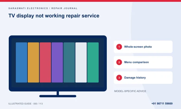Illustrated guide: TV display not working repair service